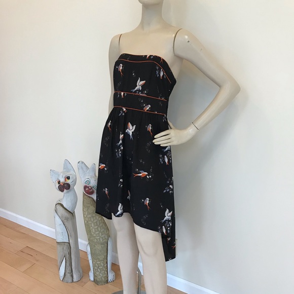 American Rag Swallow Bird Strapless hi lo Dress M - Picture 4 of 6